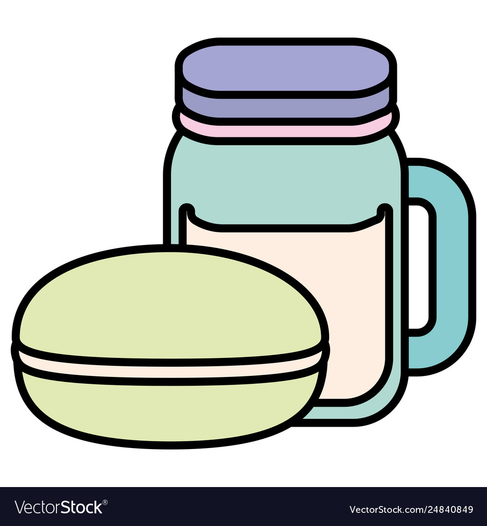 Cute Beverage Jar With Candy Royalty Free Vector Image 5065