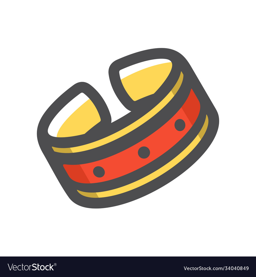 Dog collar red icon cartoon Royalty Free Vector Image