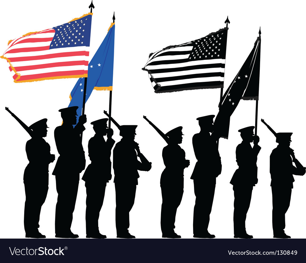 Honor guard Royalty Free Vector Image - VectorStock