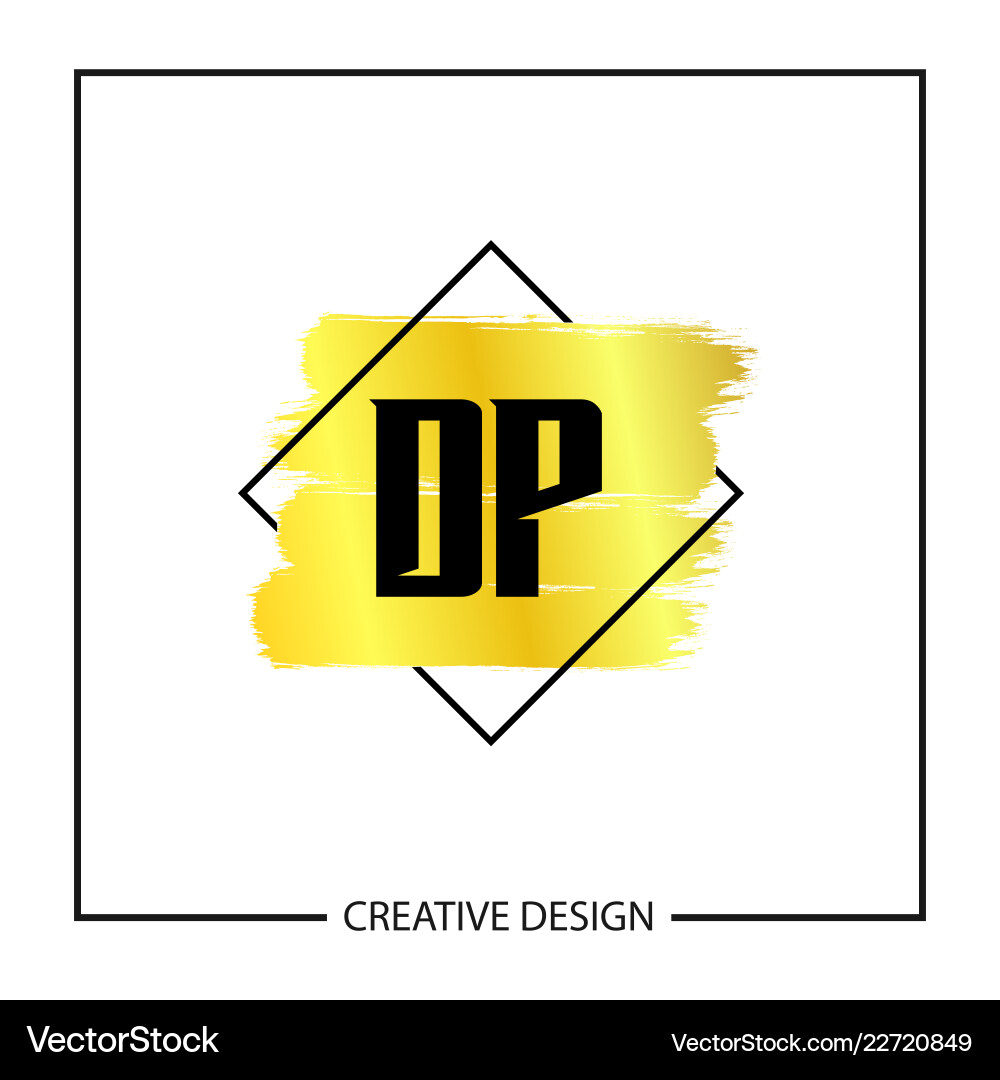 Initial letter dp logo template design Royalty Free Vector