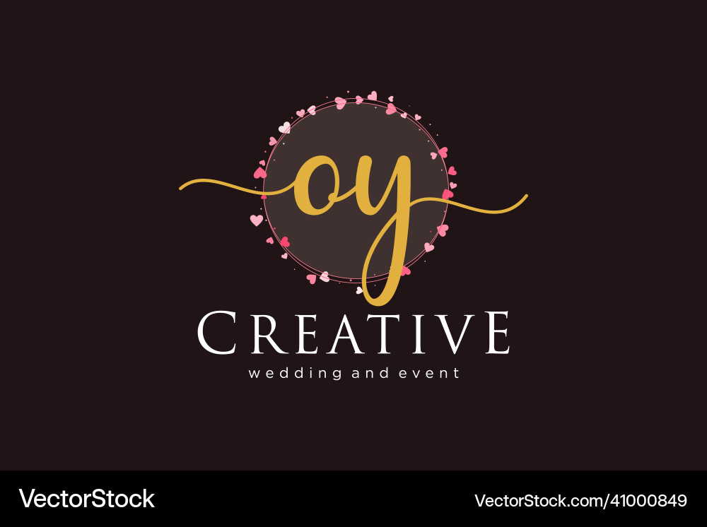 Initial oy feminine logo usable Royalty Free Vector Image