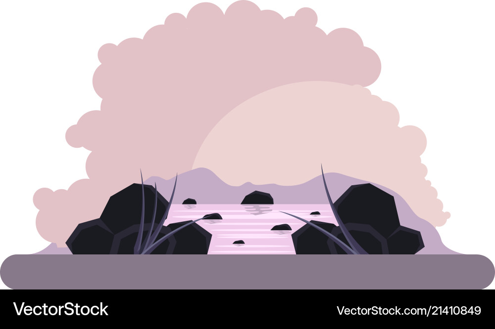Isloated Vector Isolated landscape image Royalty Free Vector Image