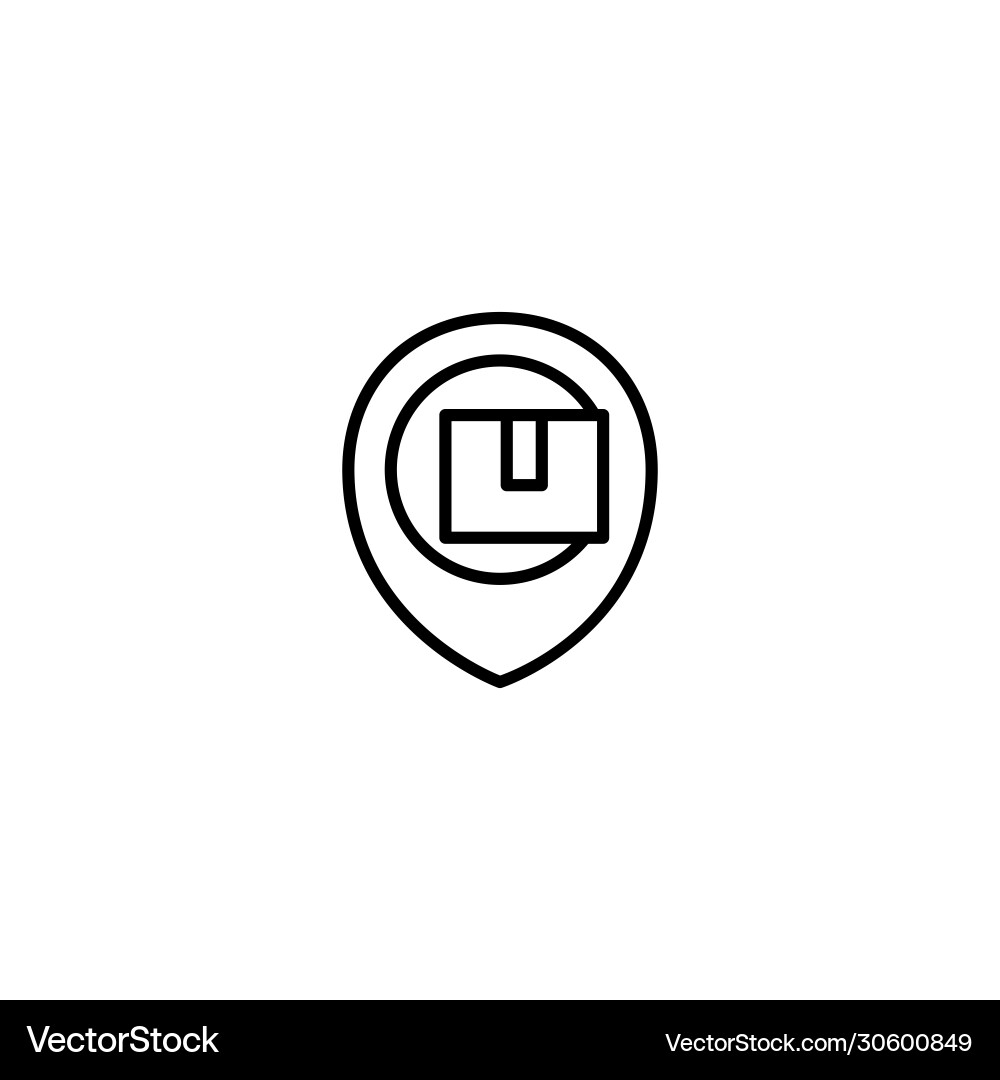 Package location tracking icon Royalty Free Vector Image