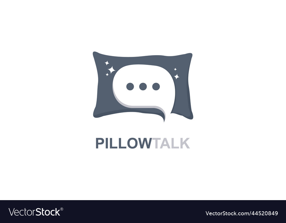 Pillow talk icon logo Royalty Free Vector Image