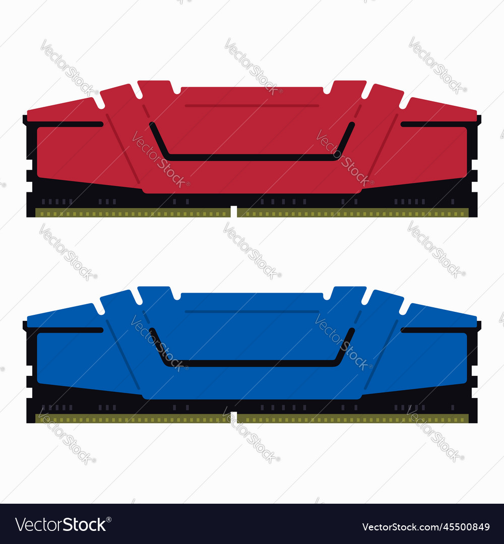 Ram computer gaming memory module Royalty Free Vector Image