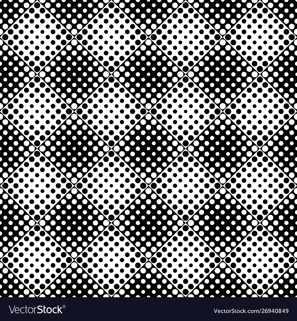 Seamless black and white dot pattern background Vector Image