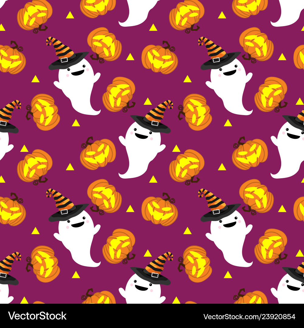 Halloween seamless pattern Royalty Free Vector Image