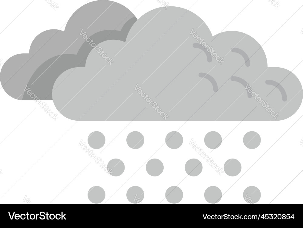 Rain cloud icon flat cloudy forecast Royalty Free Vector