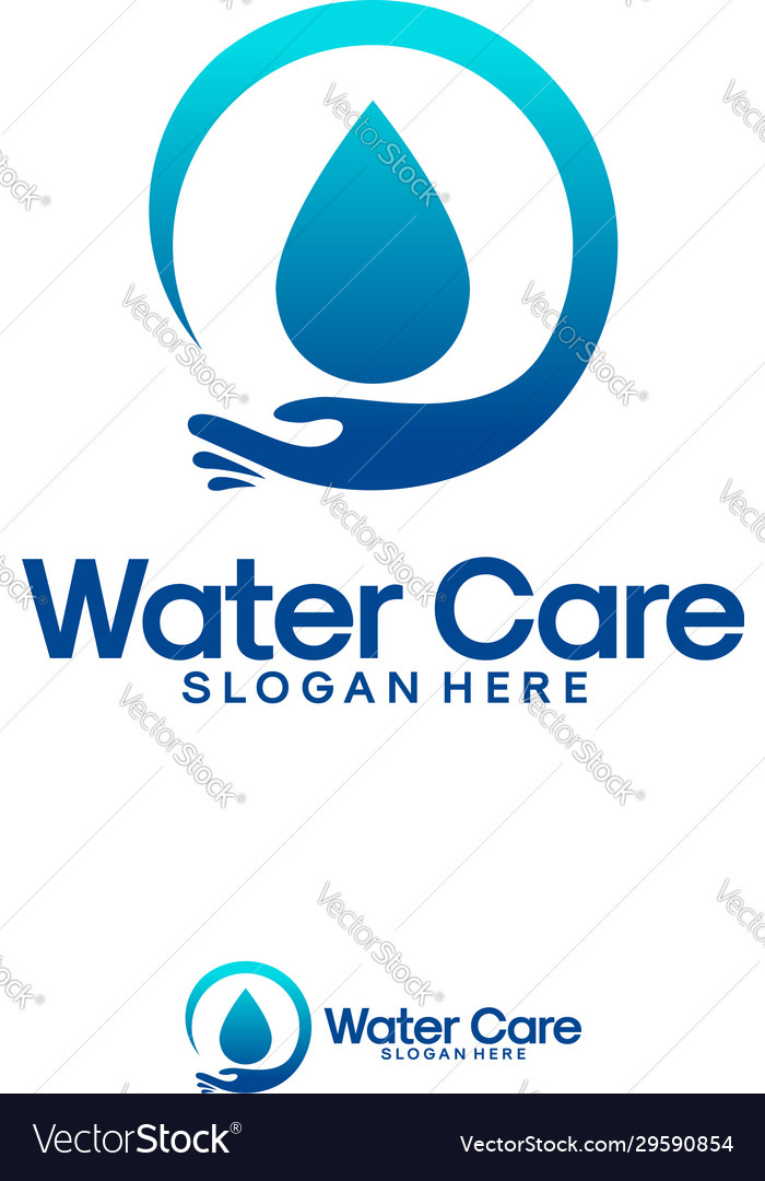 Water care logo designs Royalty Free Vector Image