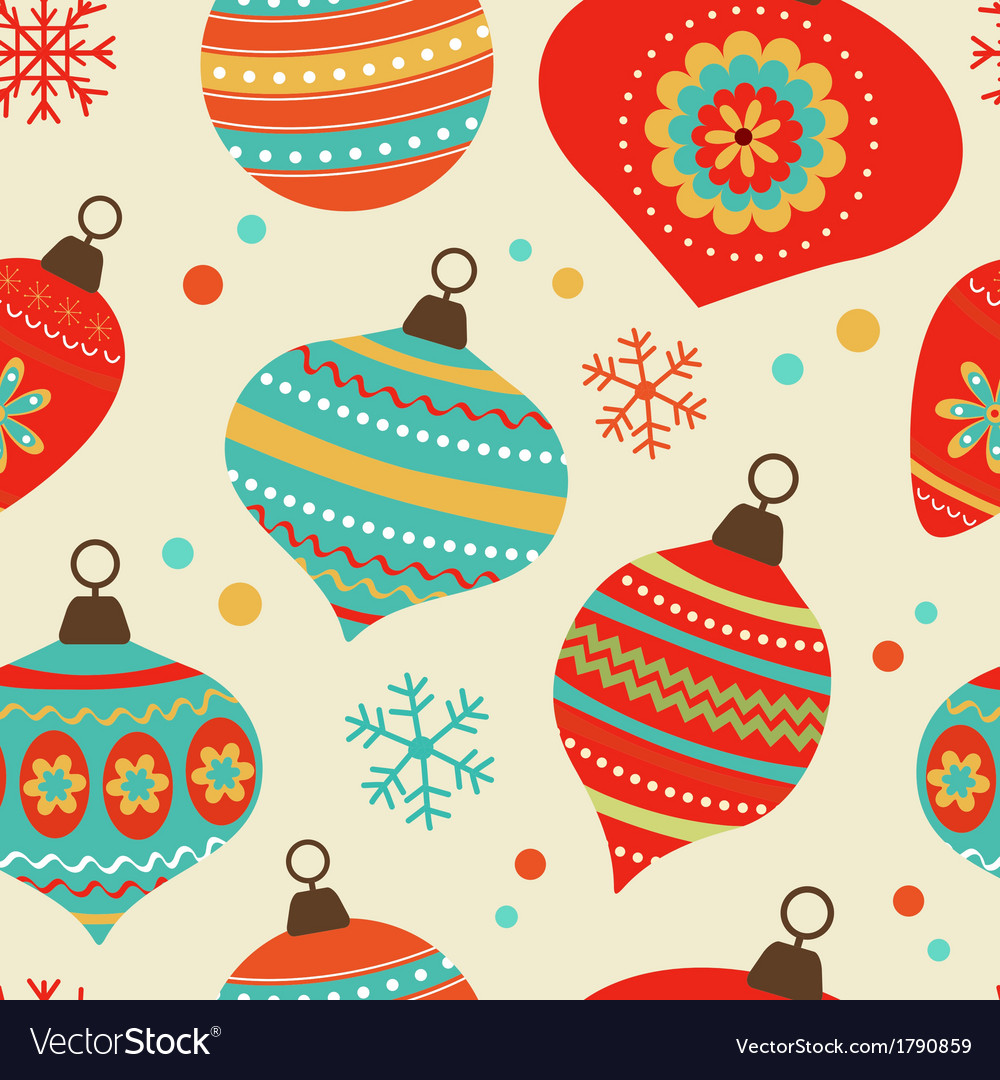 Christmas balls pattern Royalty Free Vector Image