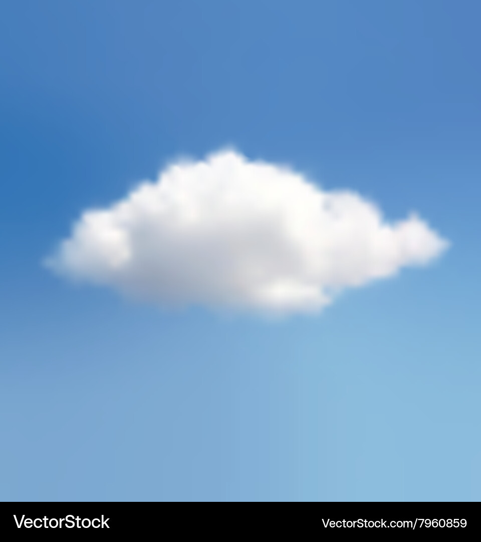 Cloud on a blue sky Royalty Free Vector Image - VectorStock