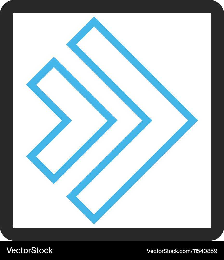 Direction right framed icon Royalty Free Vector Image