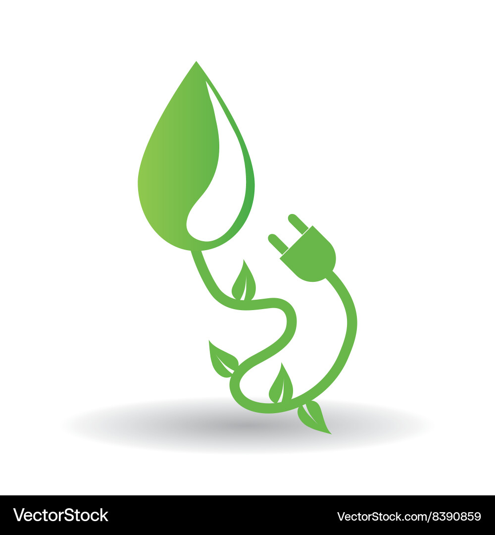 Eco plug design Royalty Free Vector Image - VectorStock