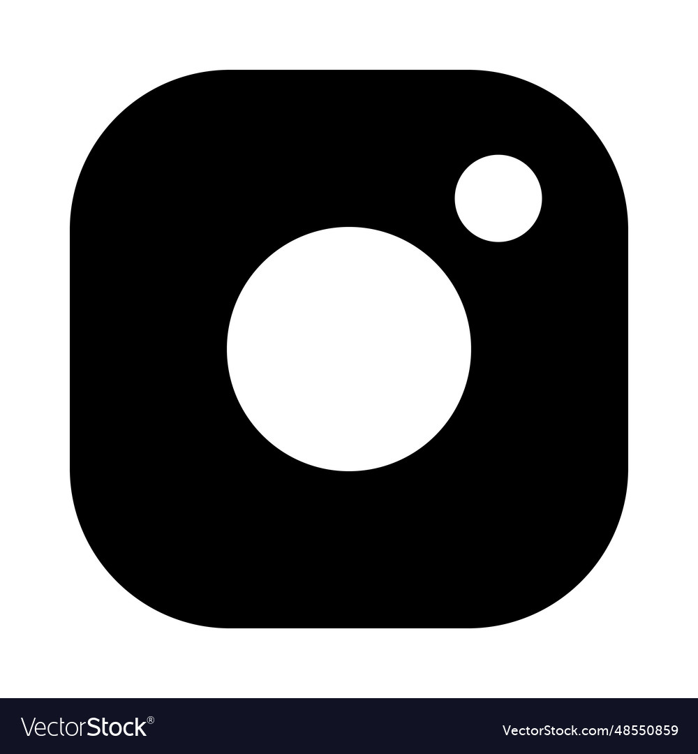 Instagram glyph icon for personal and commercial Vector Image