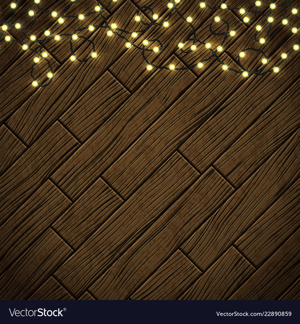 Magic card with christmas lights border vector image Magic card with christmas lights border
