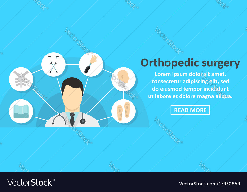 Orthopedic surgery banner horizontal concept Vector Image