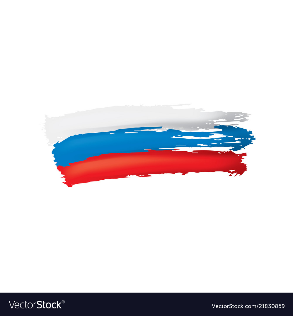 Russia flag Royalty Free Vector Image - VectorStock