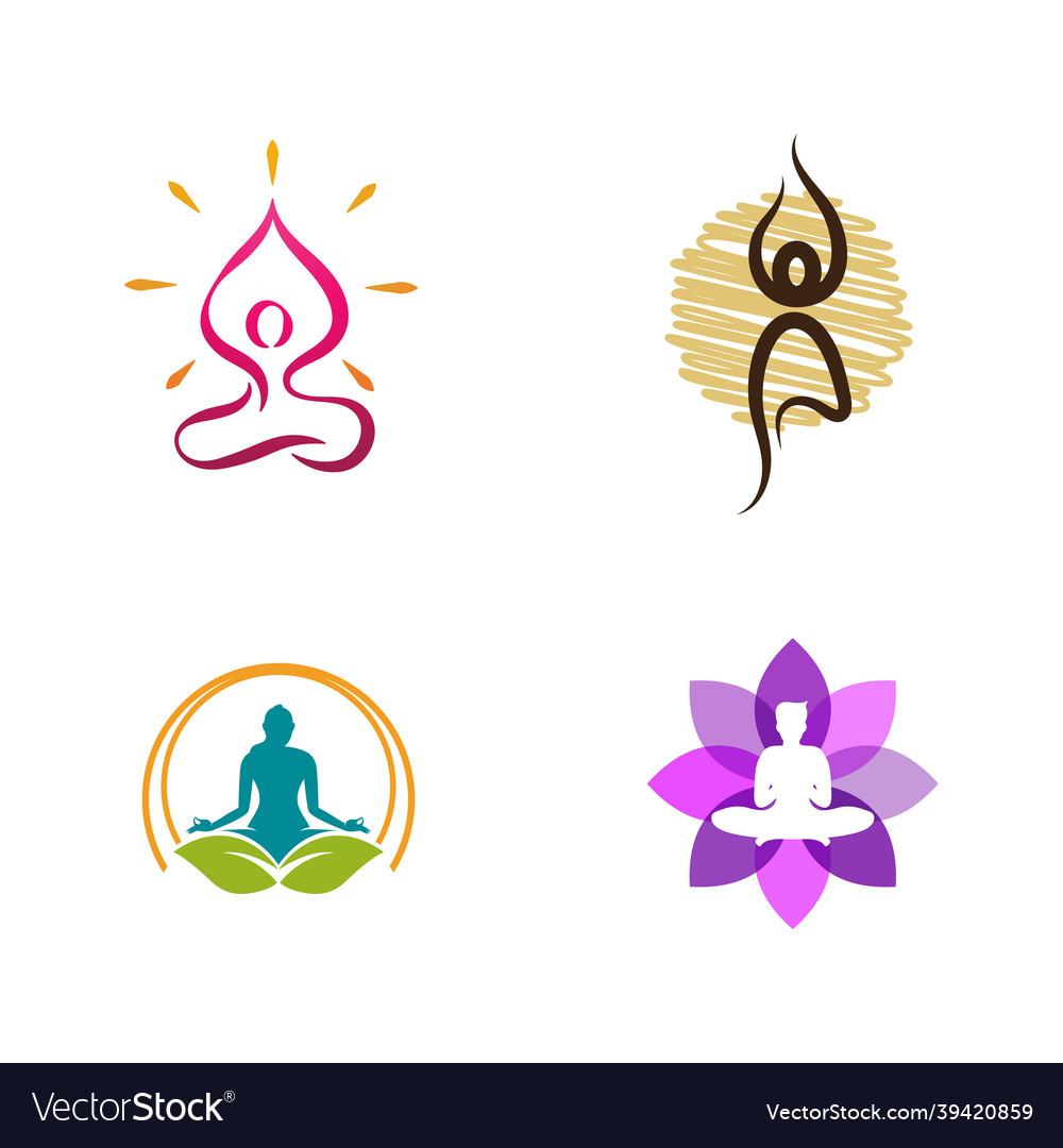 Yoga icon design Royalty Free Vector Image - VectorStock