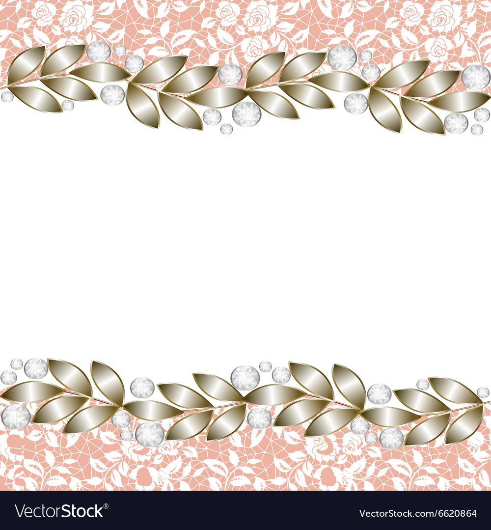 Download Elegant jewelry border Royalty Free Vector Image