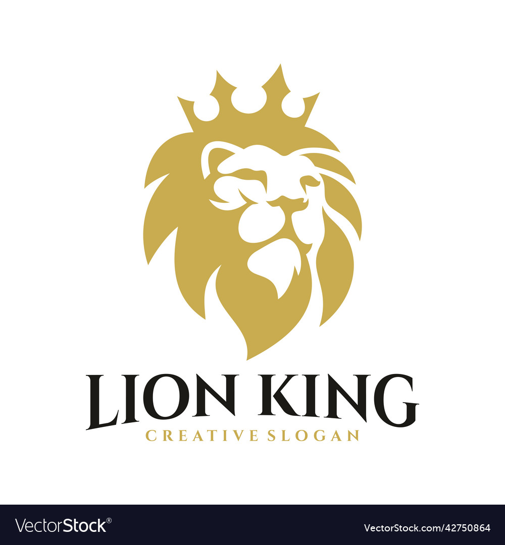 Lion king logo Royalty Free Vector Image - VectorStock