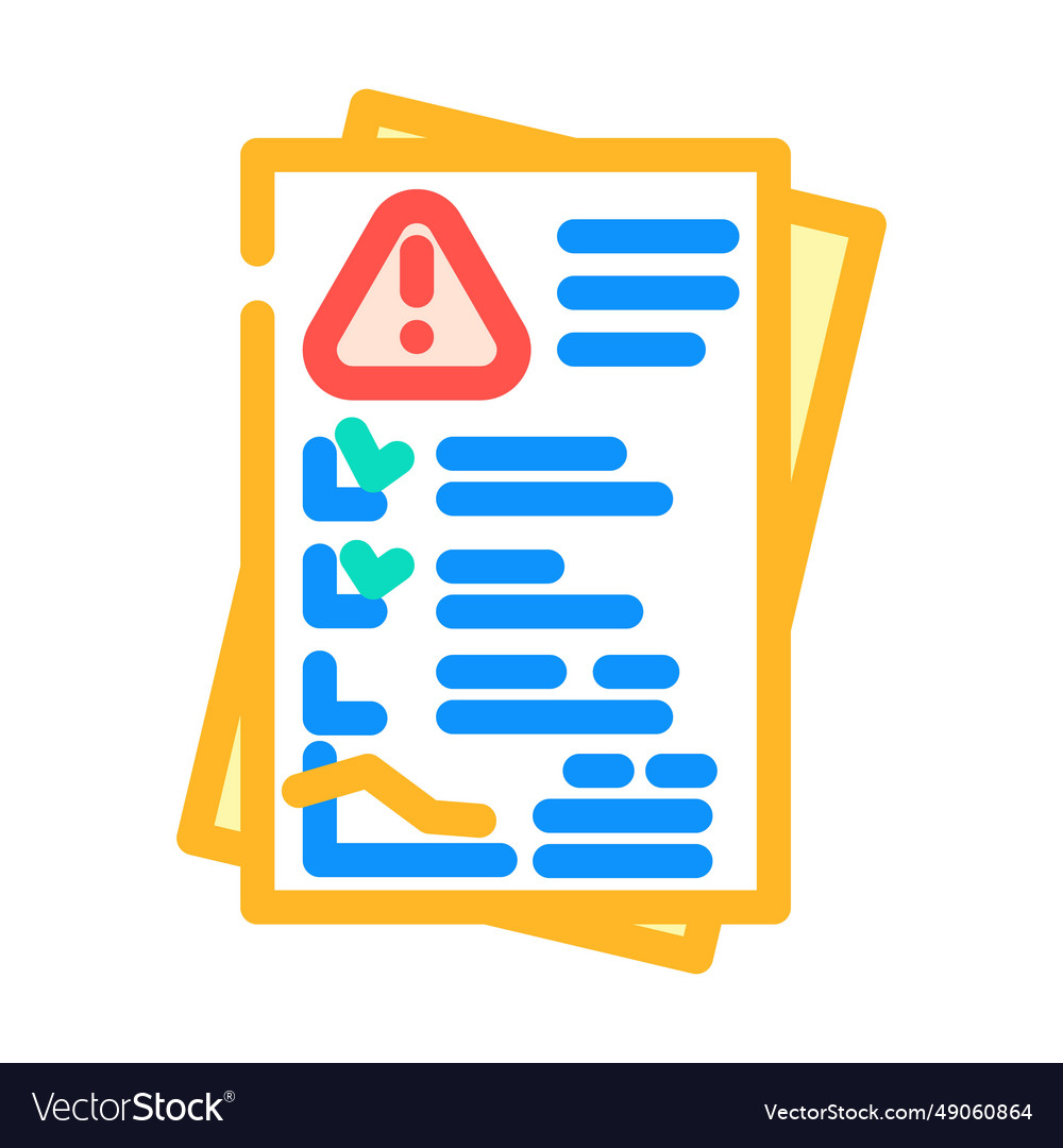Mitigation plan risk color icon Royalty Free Vector Image