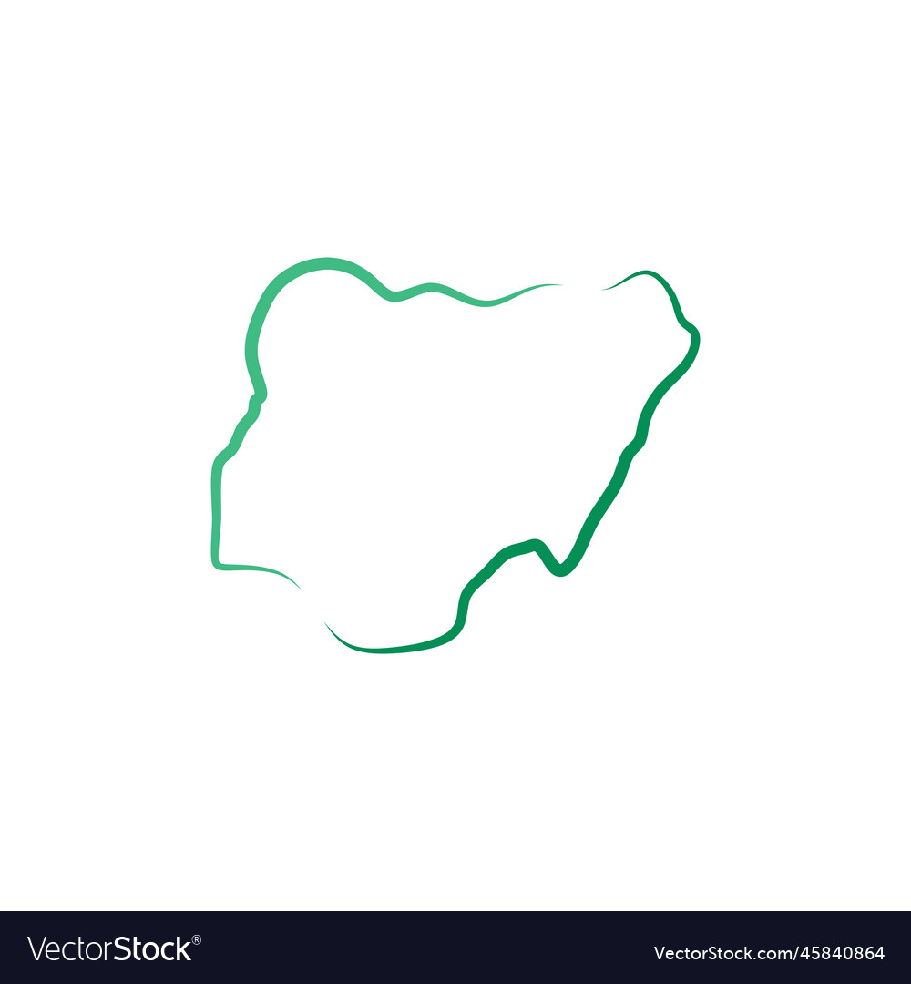 Nigeria map logo icon Royalty Free Vector Image