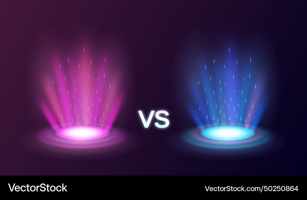 Realistic pink blue magic portals Royalty Free Vector Image
