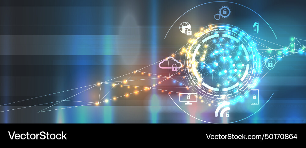 Technology network background science Royalty Free Vector
