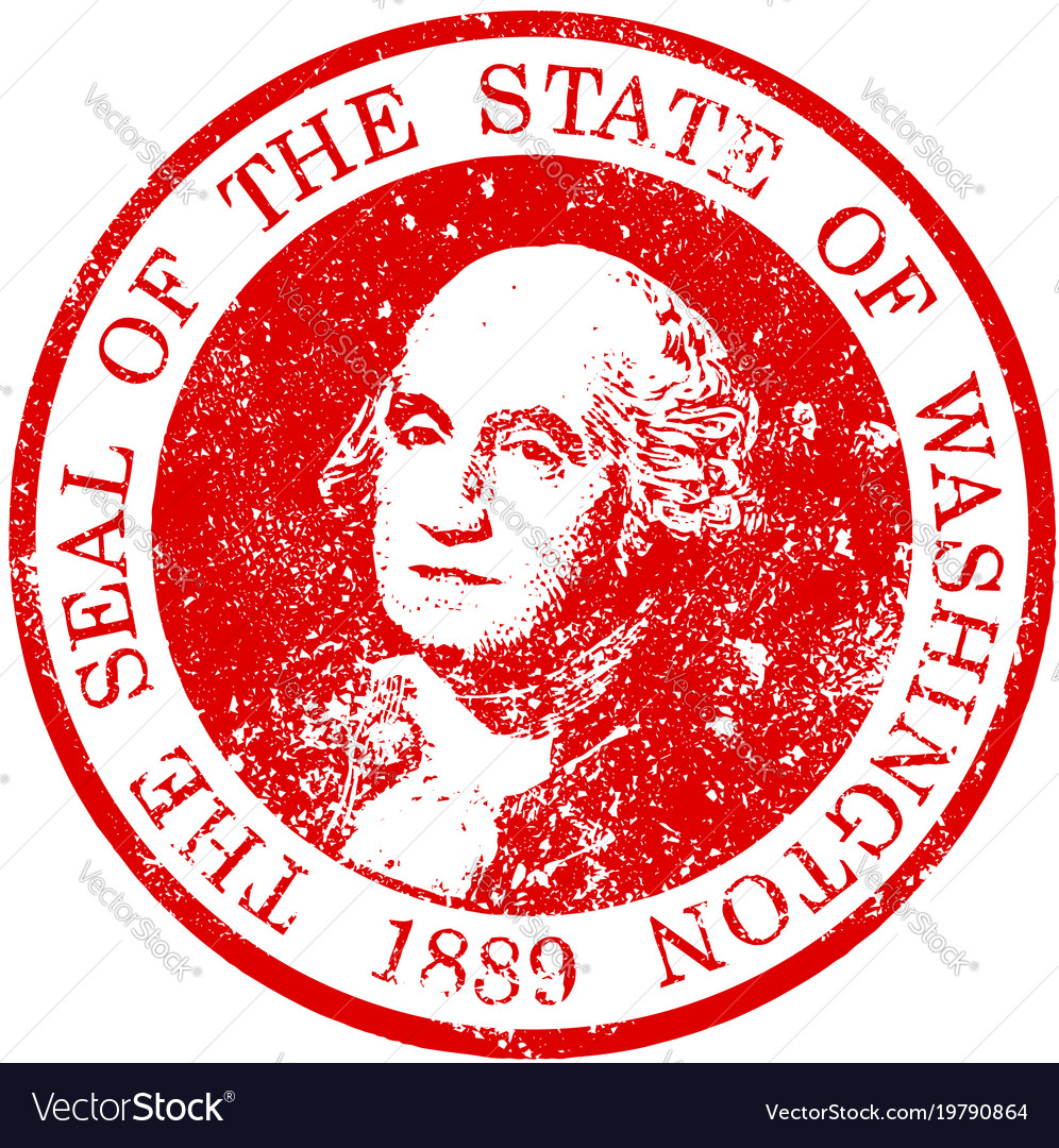 Washington state seal stamp Royalty Free Vector Image