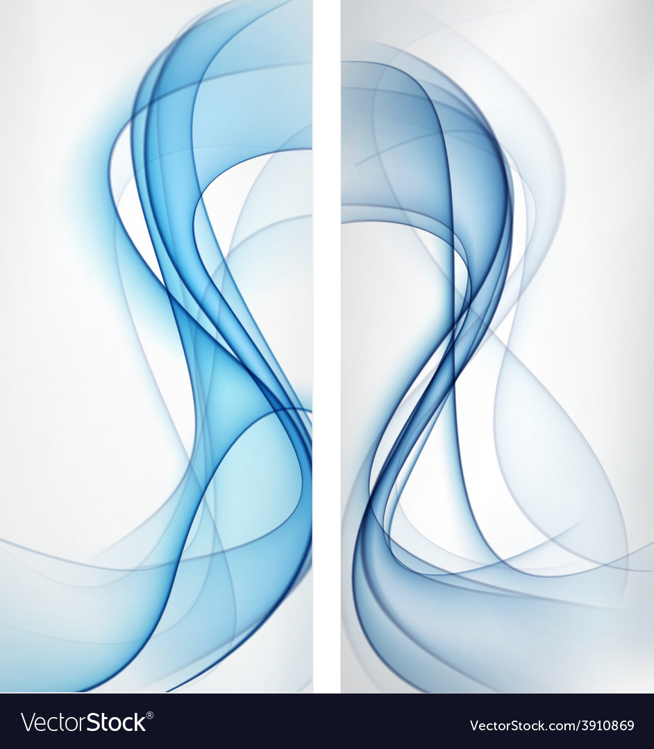 Abstract smoke wavy banners Royalty Free Vector Image