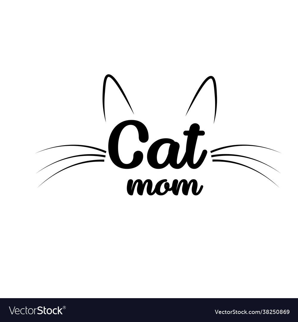 Cat lover - mom vector image Cat lover - mom