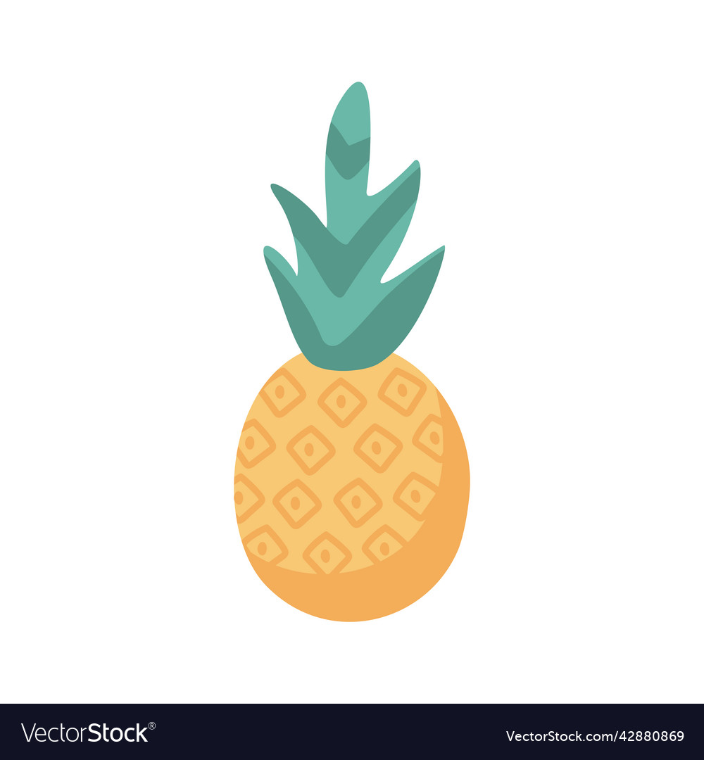 Fresh pineapple fruit Royalty Free Vector Image