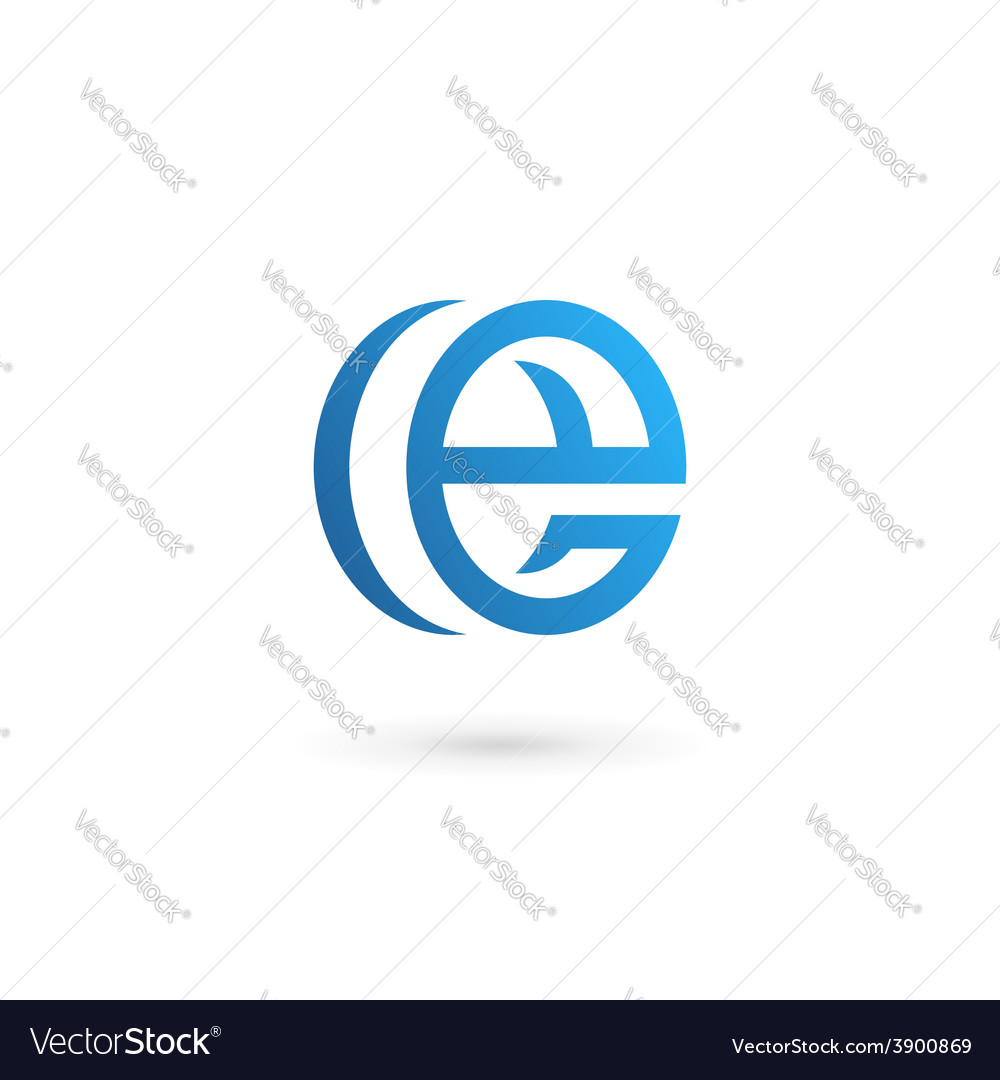 Letter e logo icon design template elements Vector Image