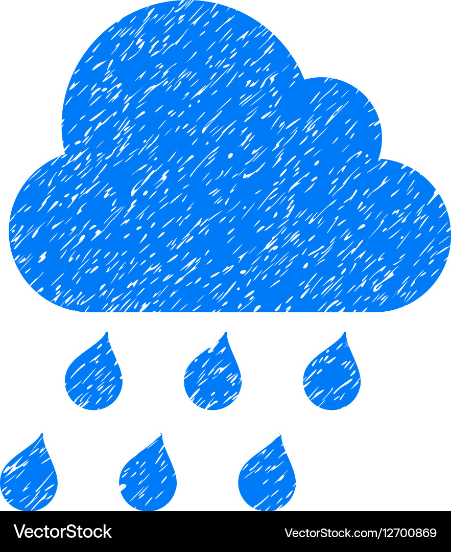 Rain Cloud Grainy Texture Icon Royalty Free Vector Image