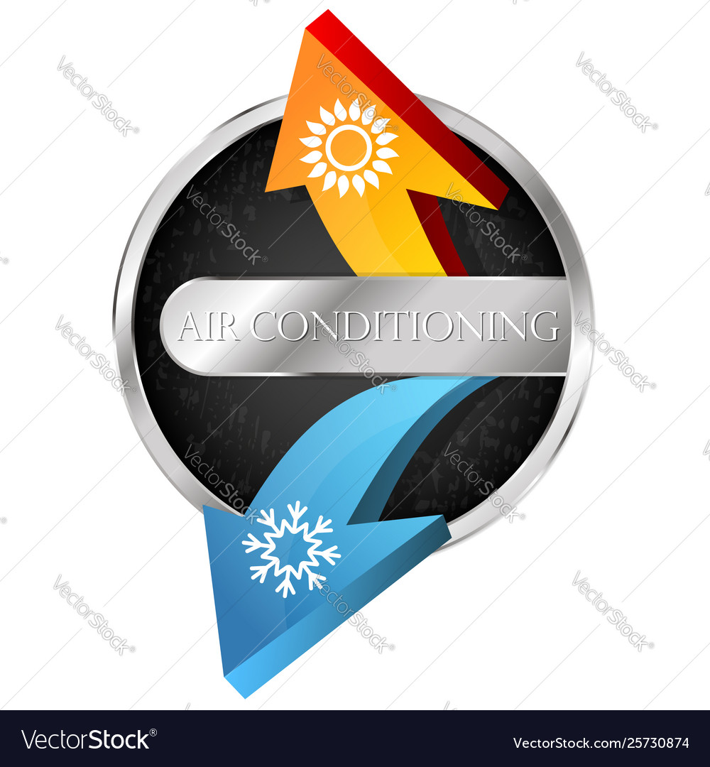 Air conditioner warm and cool symbol Royalty Free Vector