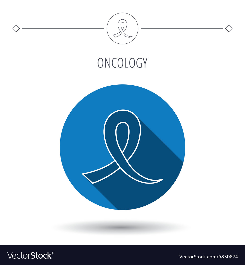 Awareness ribbon icon Oncology sign Royalty Free Vector