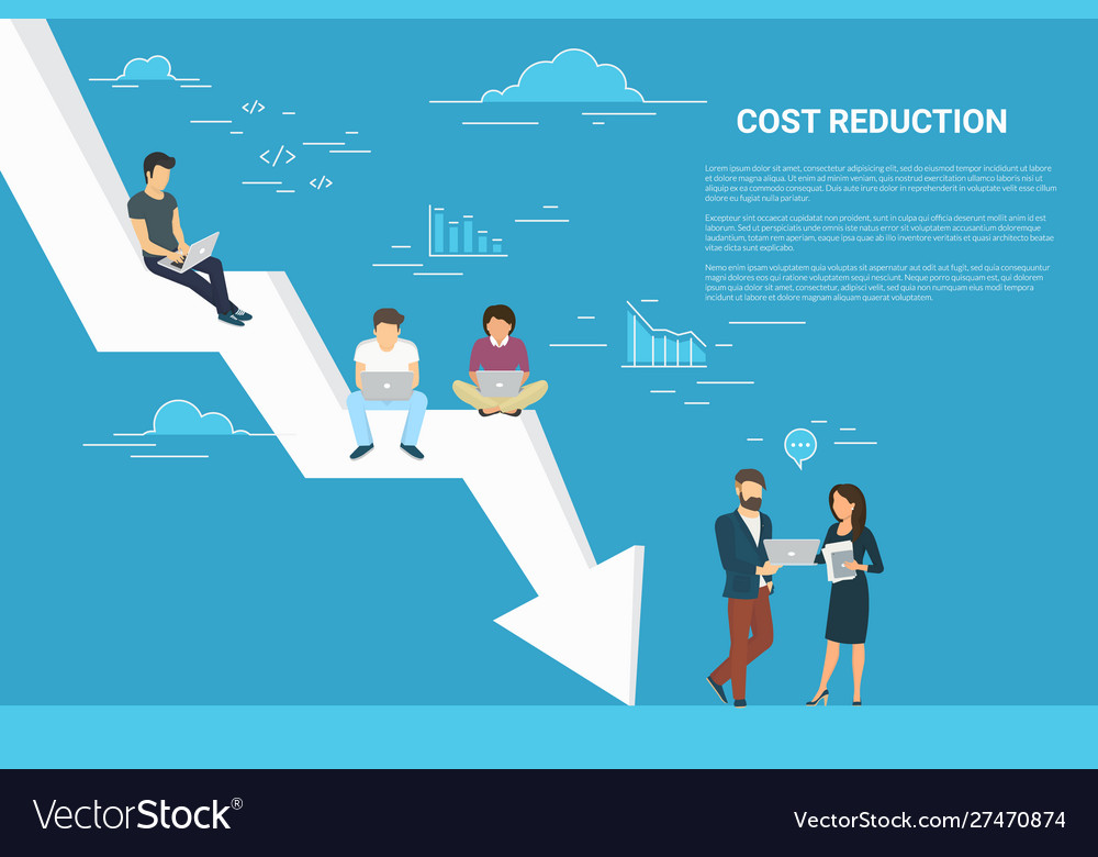 Business Cost Reduction Concept Royalty Free Vector Image