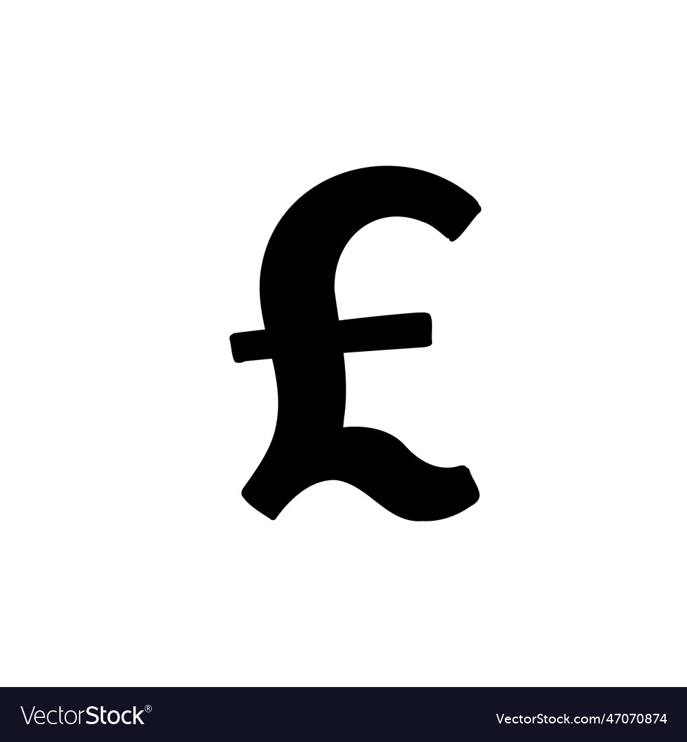 Currency money finance sign pound sterling icon Vector Image