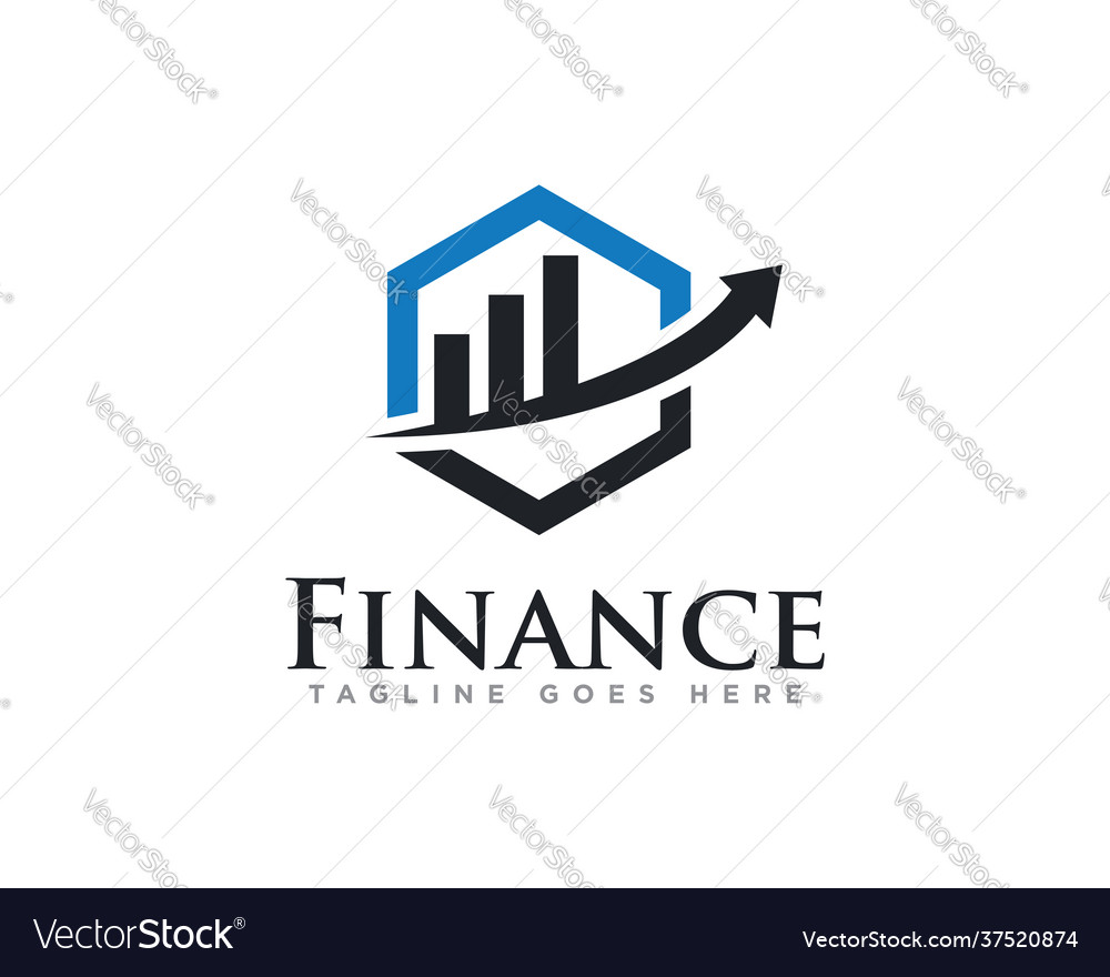 Finance and accounting logo design Royalty Free Vector Image