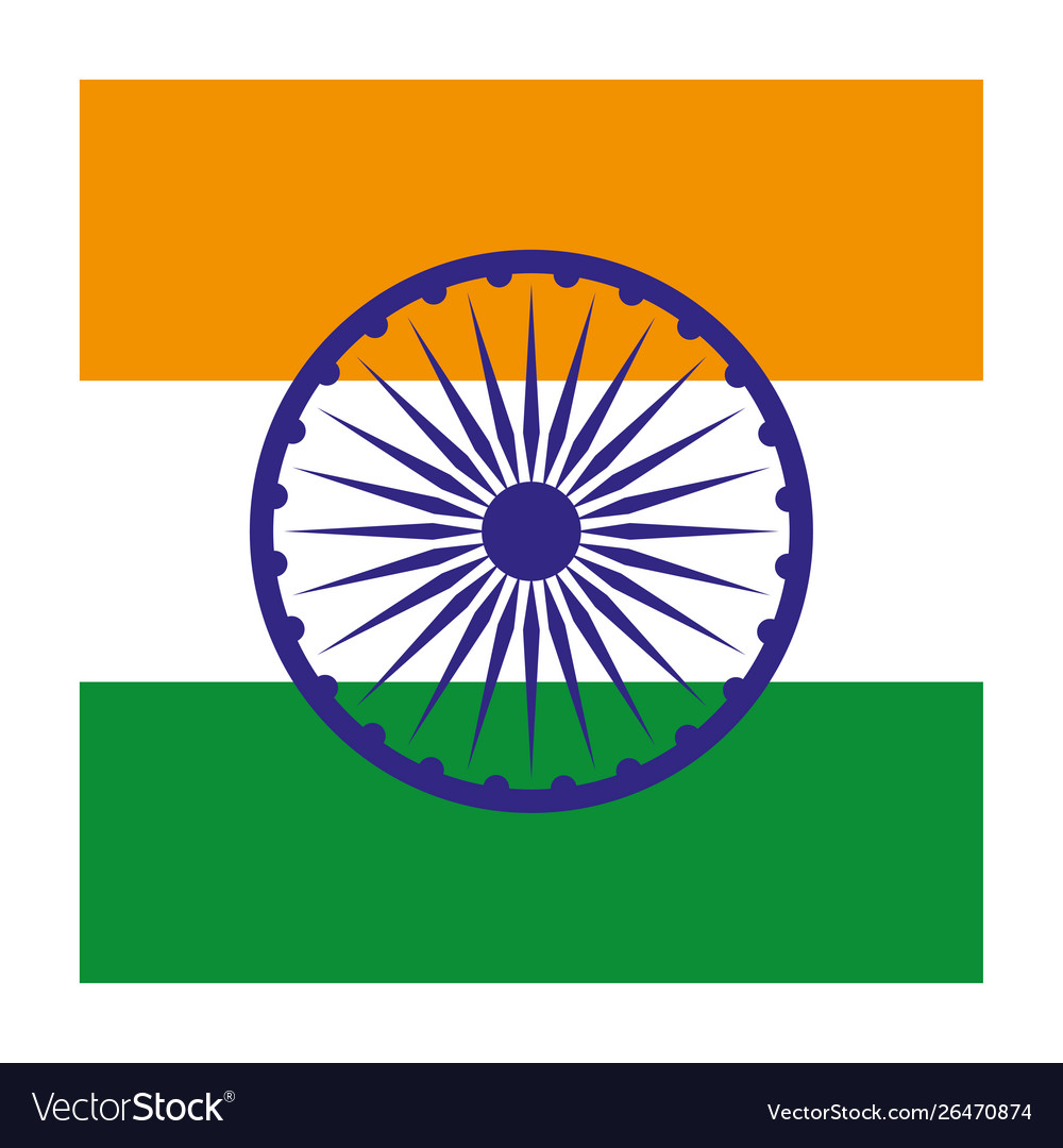 India independence day flat design Royalty Free Vector Image