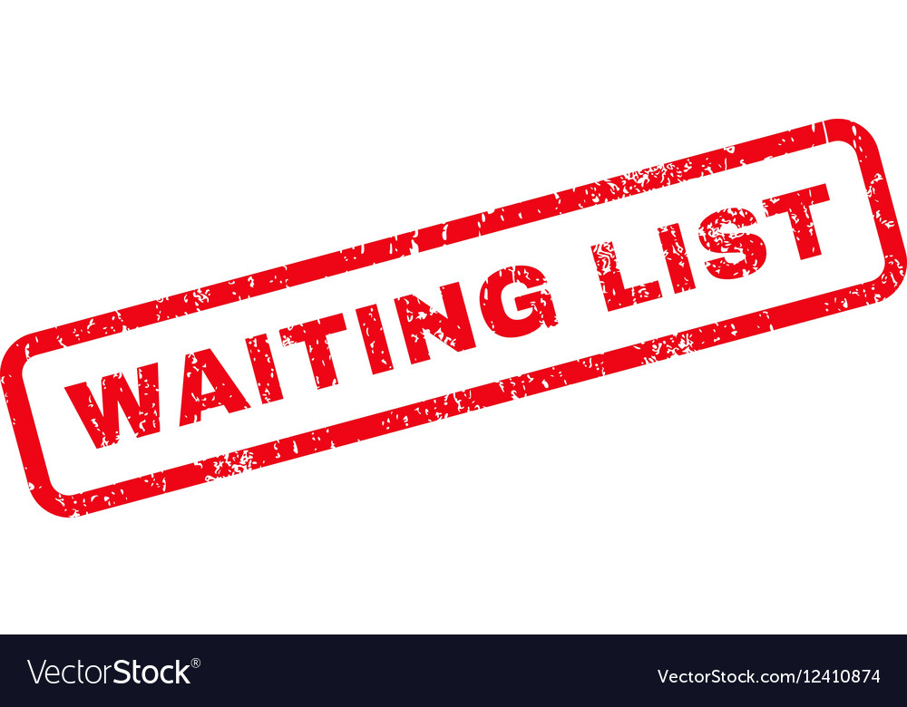 Waiting List Rubber Stamp Royalty Free Vector Image