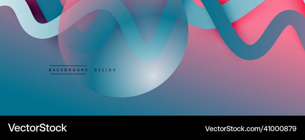 Abstract gradient background with wave line Vector Image