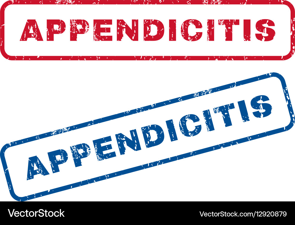Appendicitis rubber stamps Royalty Free Vector Image