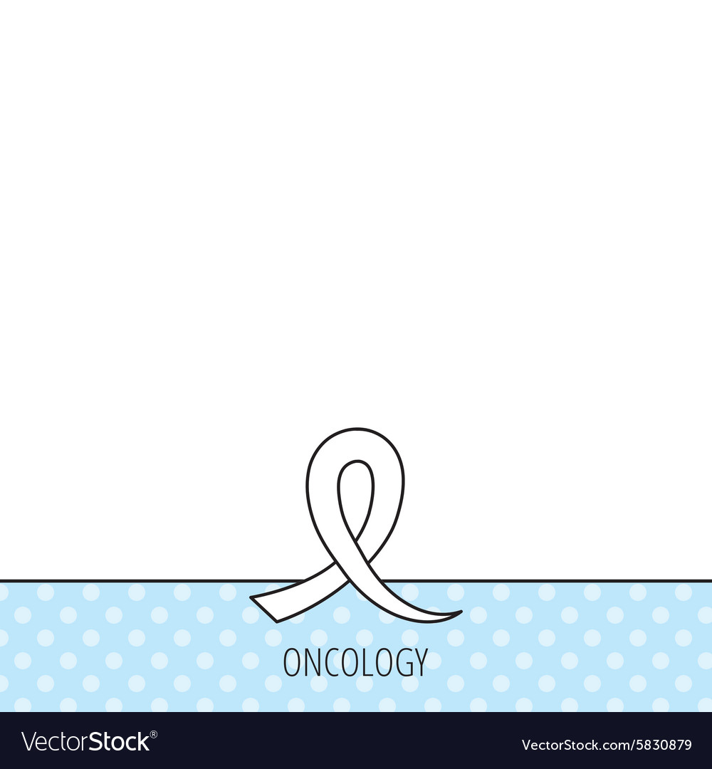 Awareness ribbon icon oncology sign Royalty Free Vector