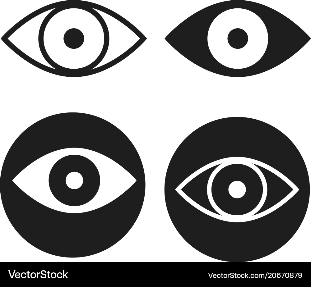 Eye set icon Royalty Free Vector Image - VectorStock