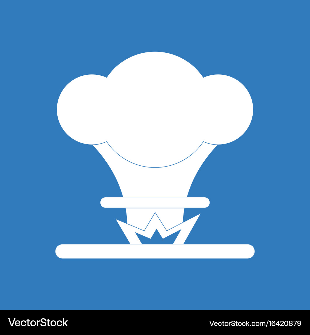 Icon nuclear explosion Royalty Free Vector Image