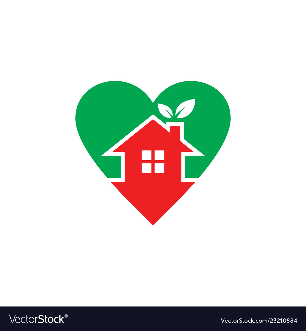 Home eco leaf logo Royalty Free Vector Image - VectorStock