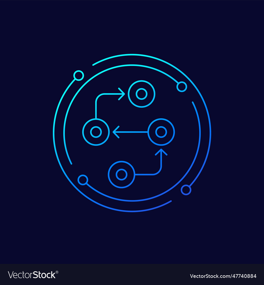 Methodology line icon for web Royalty Free Vector Image