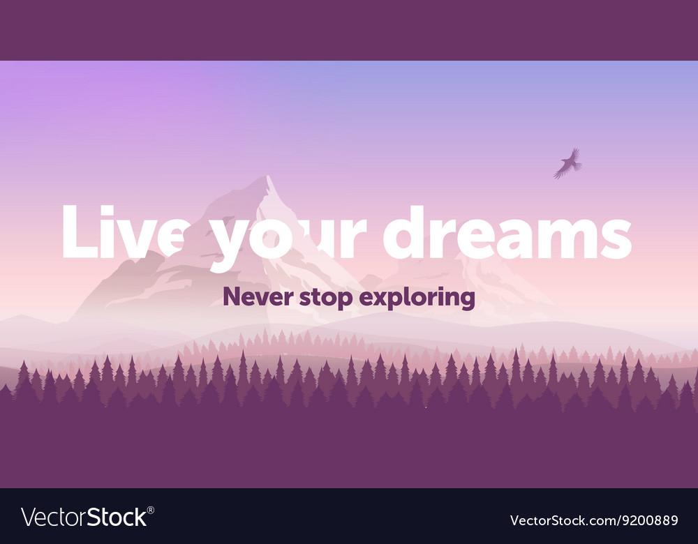 Banner Template Mountains Royalty Free Vector Image