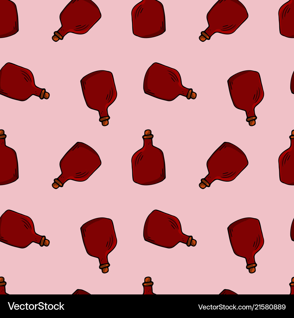 Bottles seamless pattern Royalty Free Vector Image